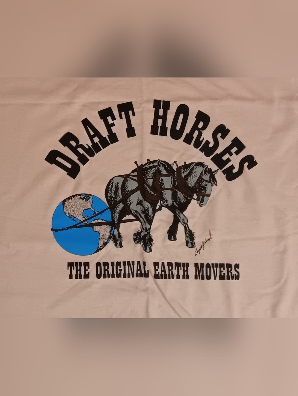 vintage single stitch Horse t shirt Clydesdale Shire Bud Beer animal 50/50